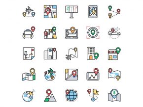 Map and Navigation Icons