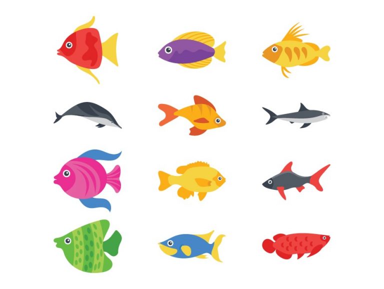 Cartoon Fish Vector Icons