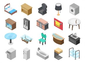 Furniture Flat Icons Free
