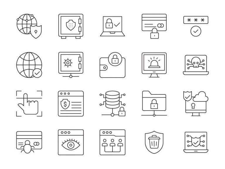 Internet Security Icon Set