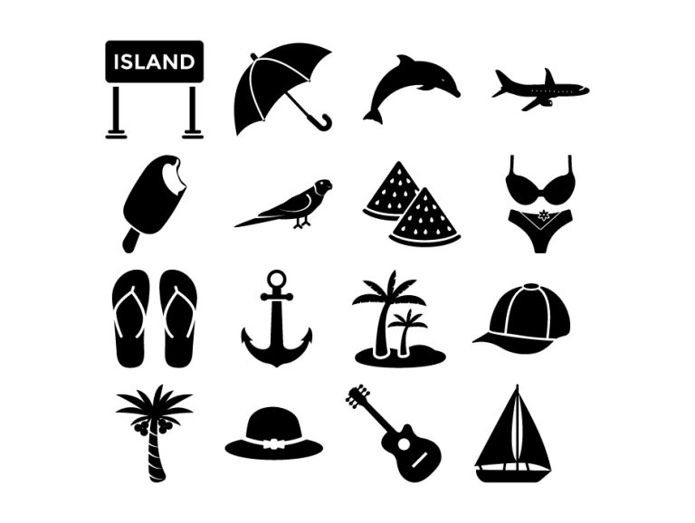 Island Glyph Icons