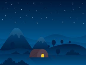 Night Camping Illustration