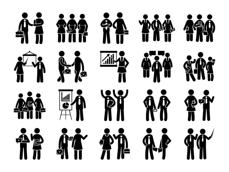 Office Team Pictograms