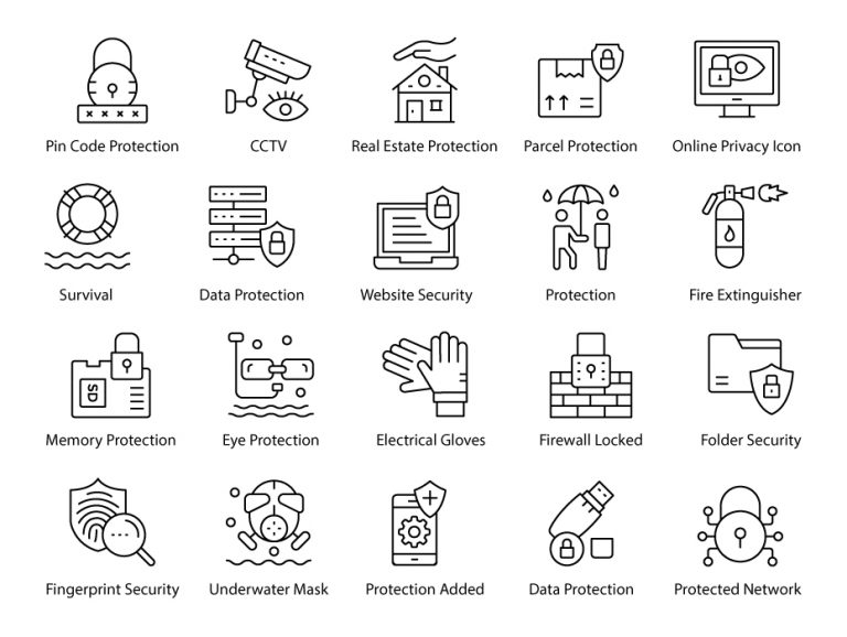 Protection Line Icons