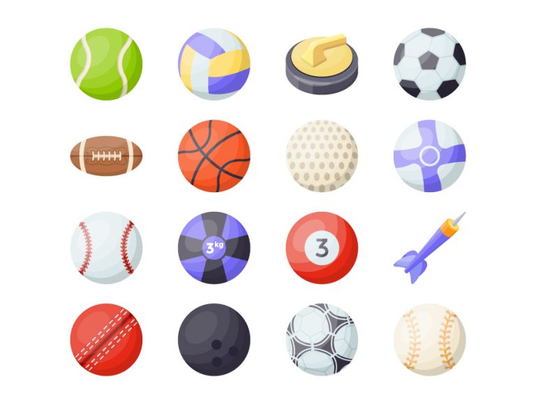 Sports Balls Flat Icons