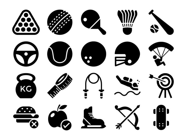 Sports Glyph Icons