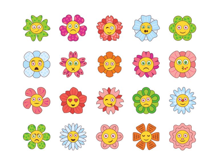 Cartoon Flowers Icons