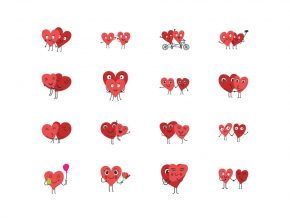 Hearts Cartoon Characters