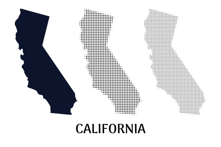 California Map Flag