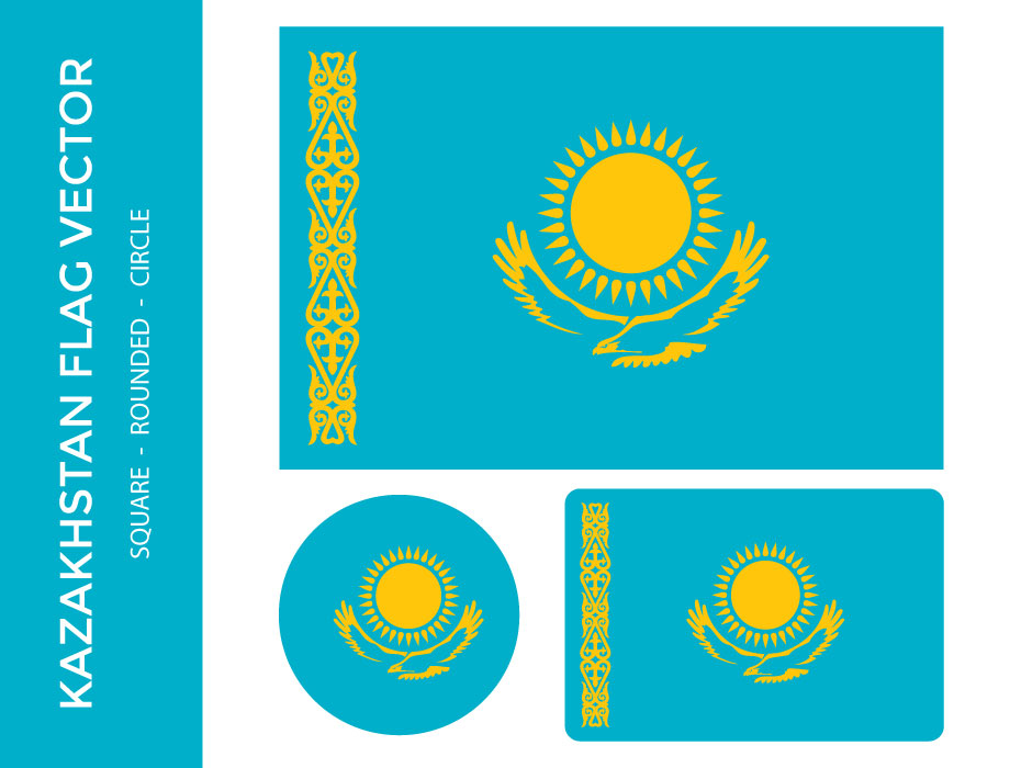 Download Kazakhstan Flag Vector | Frebers