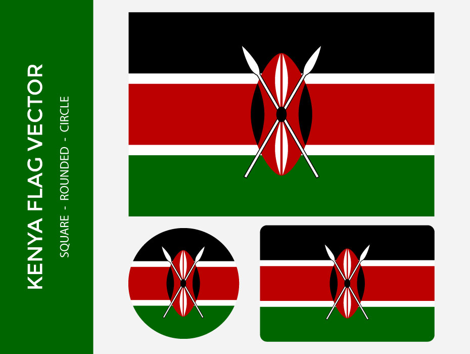 Download Kenya Flag Vector | Frebers