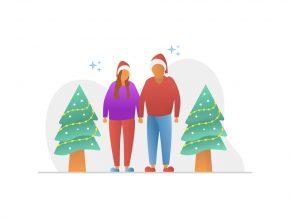 Christmas Couple Illustration