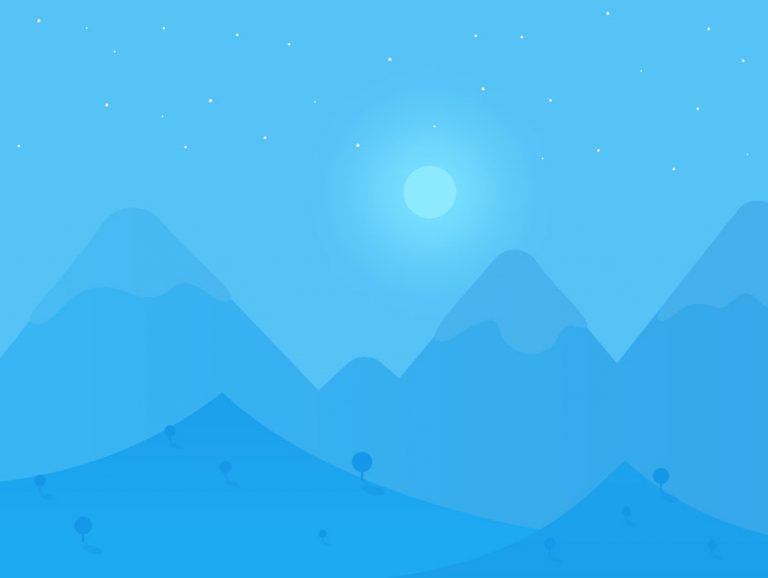 Free Night Landscape Vector