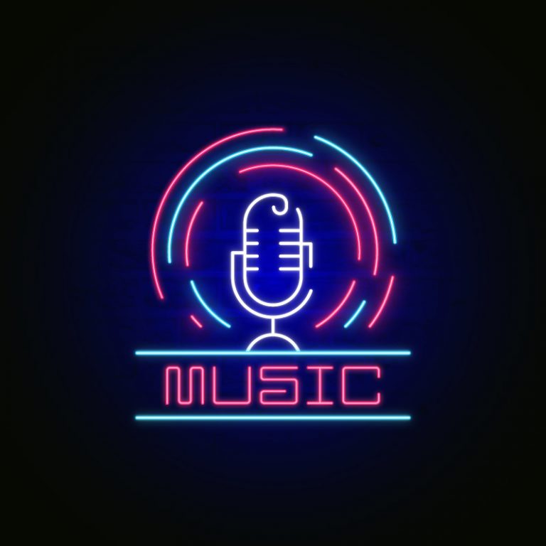 Live Microphone Neon Sign