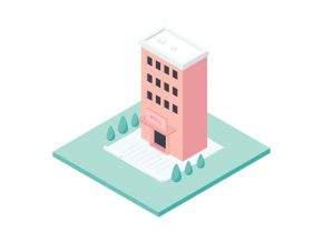 Shopping Mall Isometric Vector