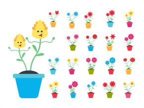 Cartoon Flowers Vector