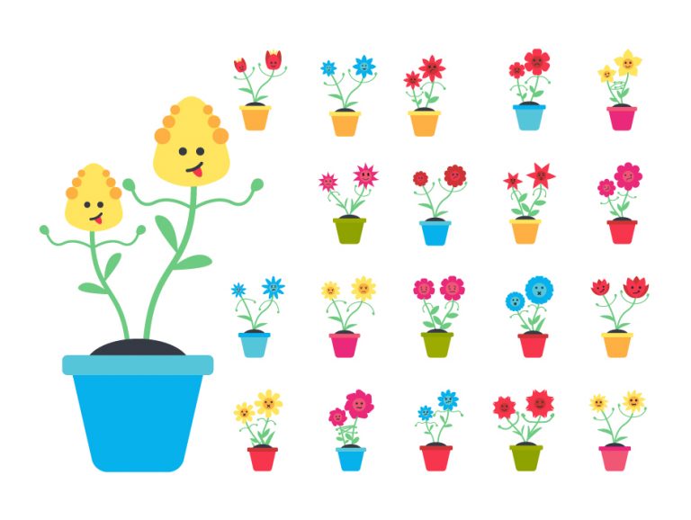 Cartoon Flowers Vector