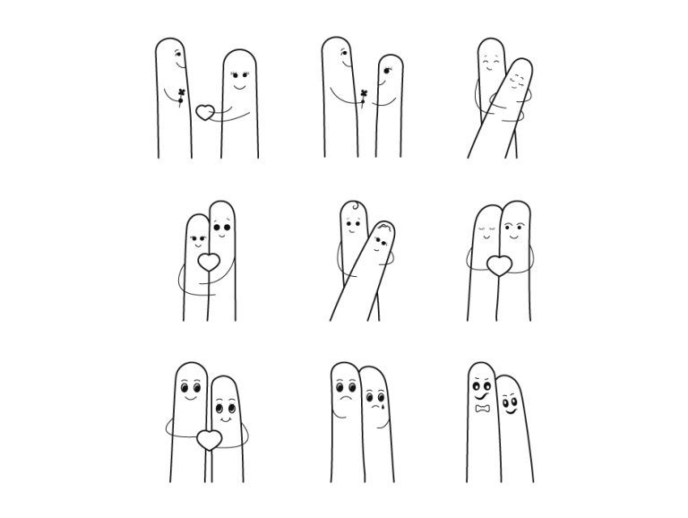Finger Couple Icons