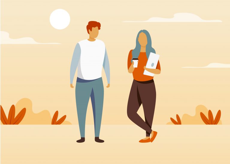 New Friends Vector Illustration