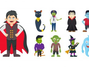 Download Halloween Fee Vector Character Set