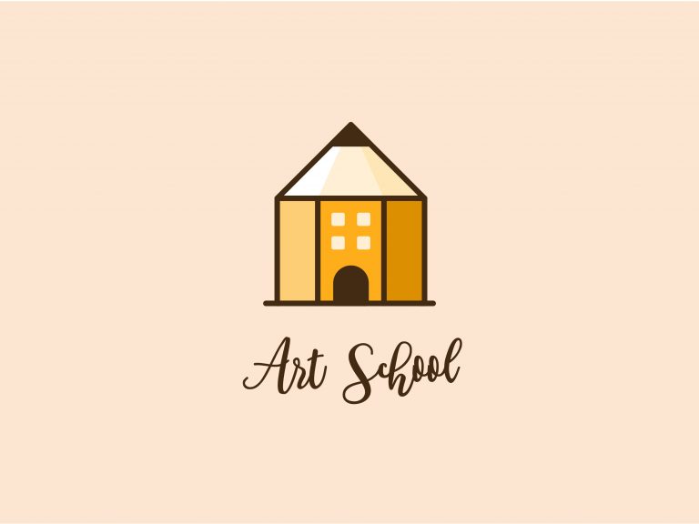 Creative Art School Vector Symbol