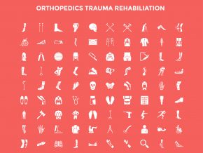 Orthopedic Trauma Rehabilitation Icon Set