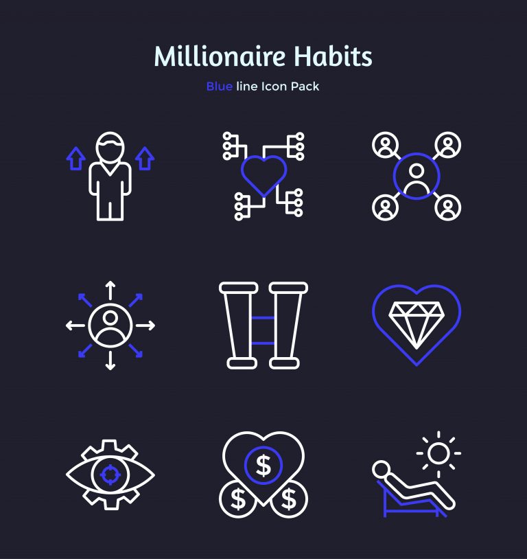 Millionaire Habit Icons Pack