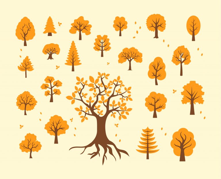 Collection of Trees Vector