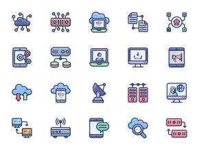 Networking Flat Icons Pack