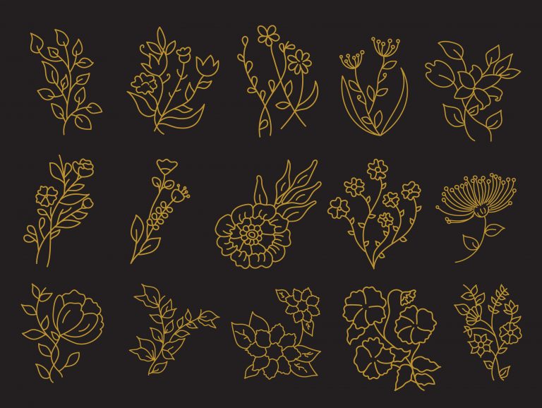 Pack of Floral Elements
