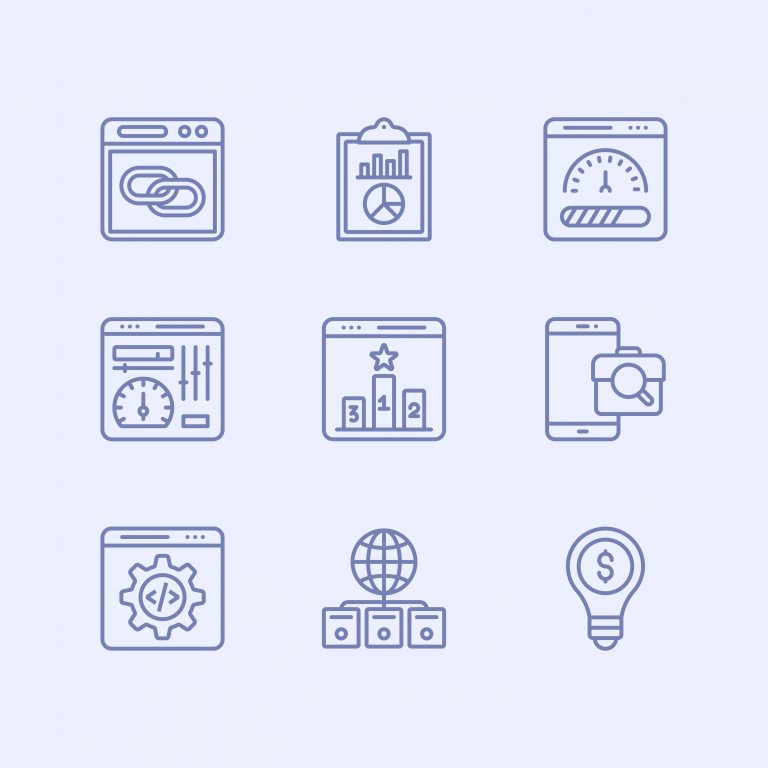 Seo Line Icons Pack