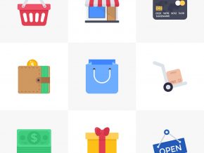 Shopping Flat Icons Download