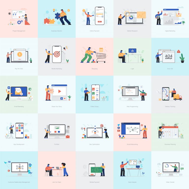 Compact of Flat Illustrations