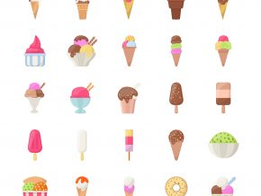Variety of Ice Creams Free Vectors