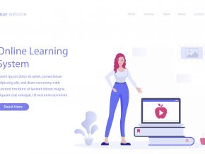 Online Learning System Illustration