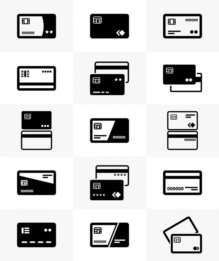 Credit Card Vector Icons Set
