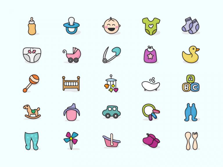 Baby Icons Doodles Image