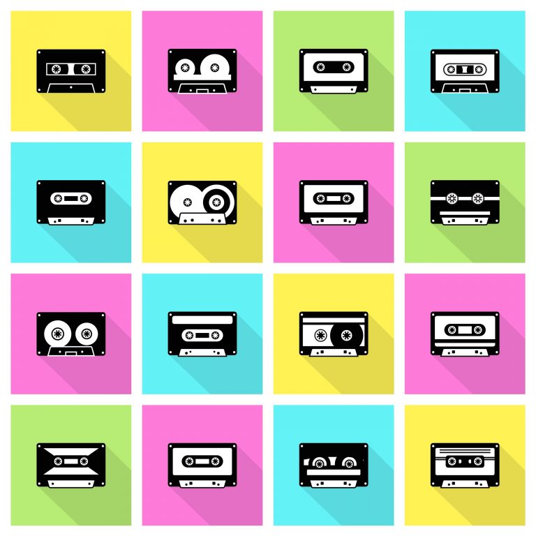 Retro Cassette Tape Free Icons
