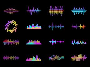 Audio Waves Free Vector Art