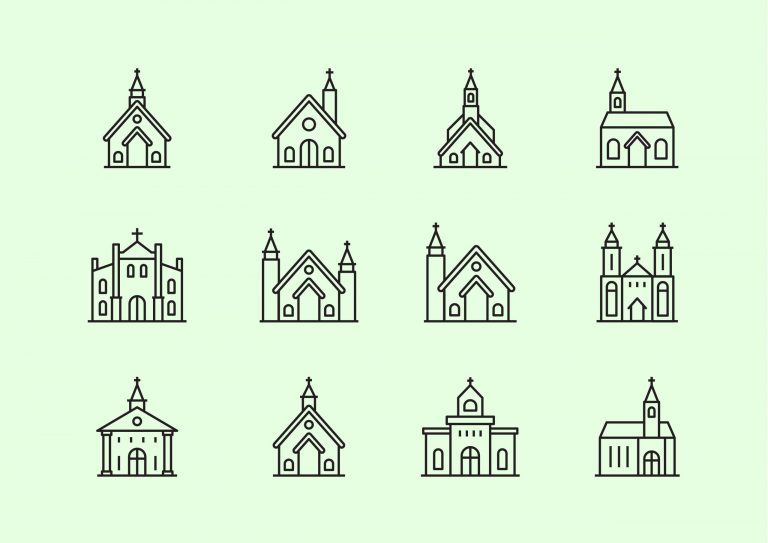 Church Icons Solid/Line Free Download