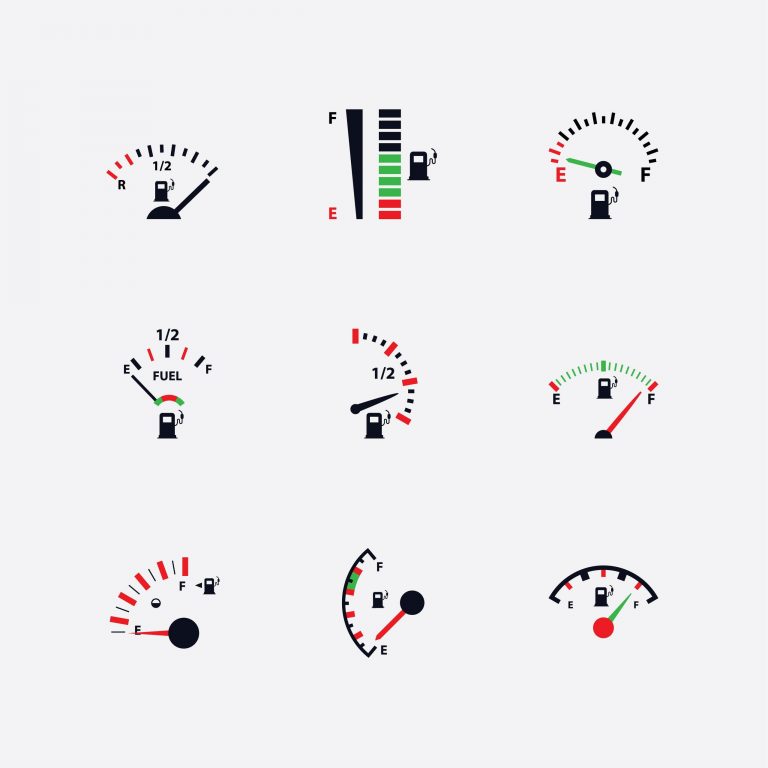 Fuel Gauge Vector Icons