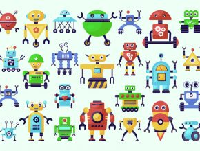 Download Flat Robot Character Collection