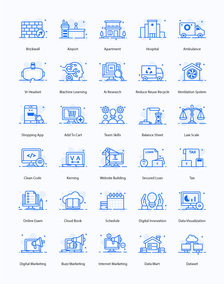Flat Outline Icons Free Download
