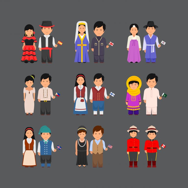 National Costumes Free Vector Art