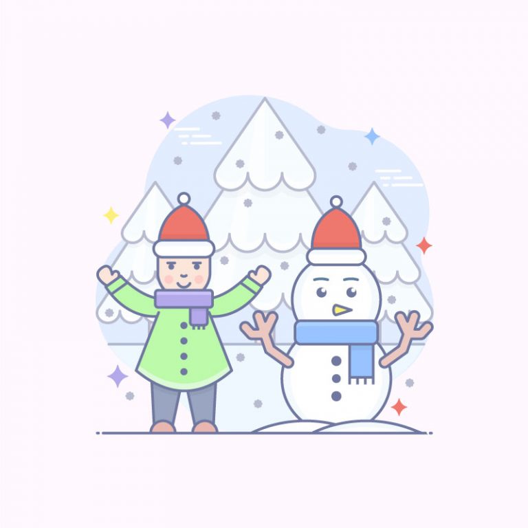 Winter Party Free Vector Art