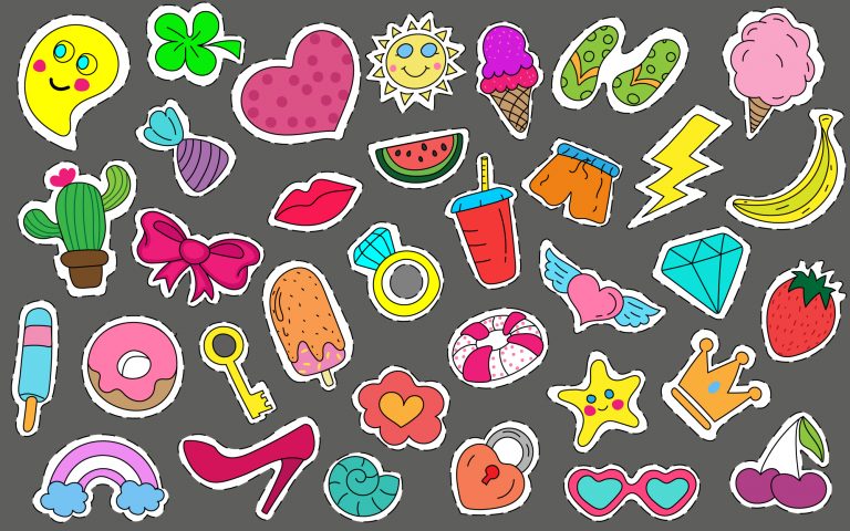Cute Stickers and Patches Free Download