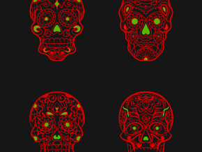 Mexican Skull Art Free Vectors