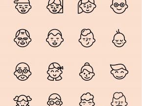 Different Ages Avatars Free Vectors
