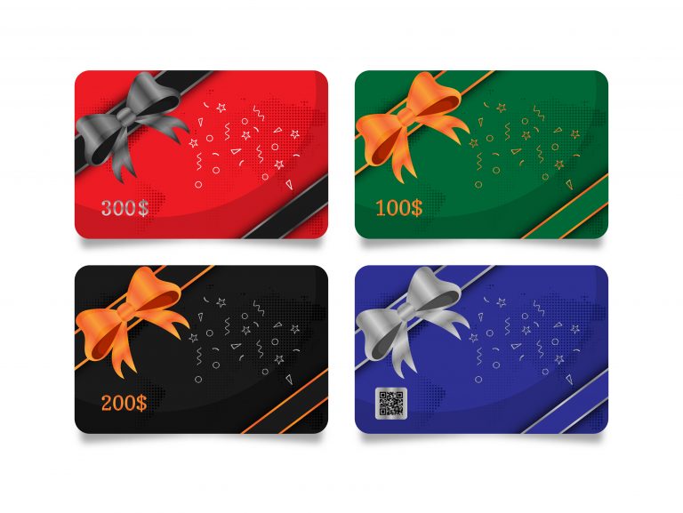 Shopping Gift Cards Template Set