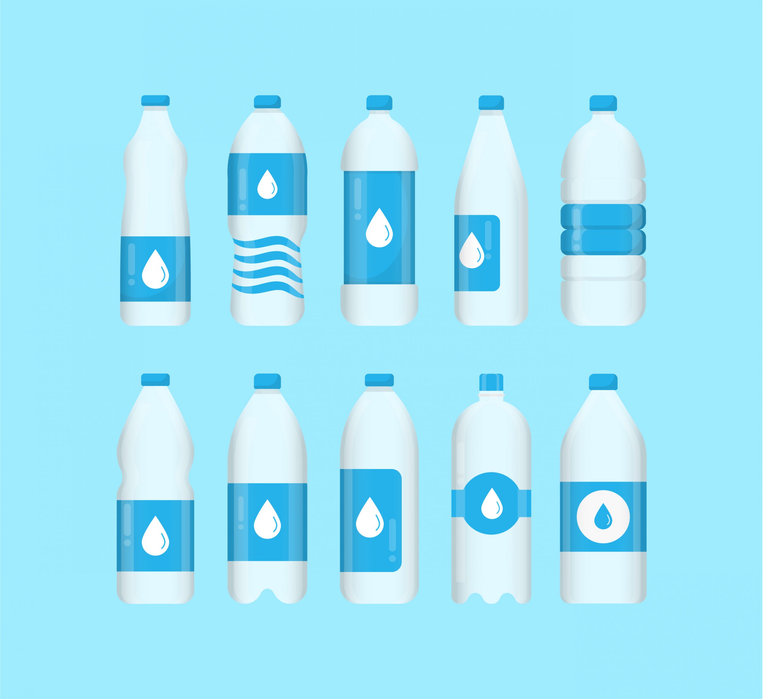 Water Bottles Free Vector Download Frebers
